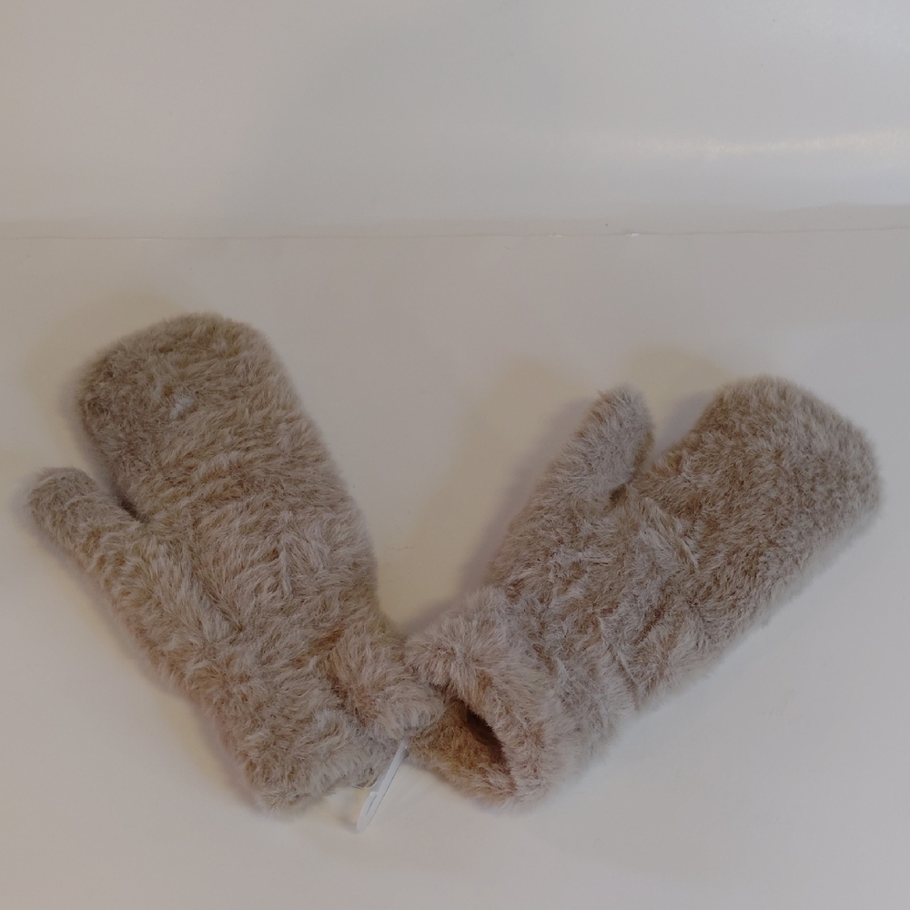 Sherpa Lined Cozy Faux Fur Mittens